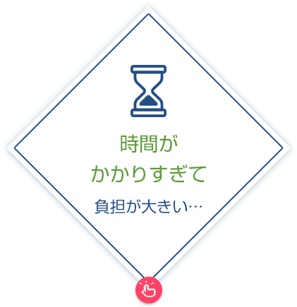 時間がかかりすぎて負担が大きい…